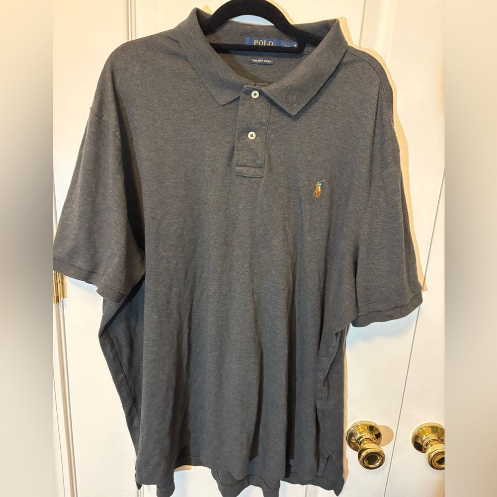 Polo Ralph Lauren Pima Soft Touch Gray Polo Shirt XXL Classic Logo